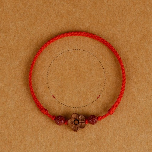 Peach Wood Peach Blossom Cinnabar Wealth Bracelet Anklet Peach Wood Peach Blossom Cinnabar Wealth Bracelet Anklet