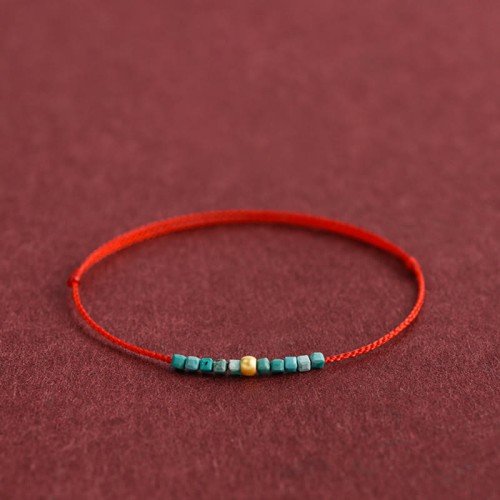 999 Gold Beads Turquoise Protection Bracelet Anklet 999 Gold Beads Turquoise Protection Bracelet Anklet