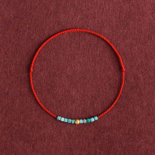 999 Gold Beads Turquoise Protection Bracelet Anklet 999 Gold Beads Turquoise Protection Bracelet Anklet