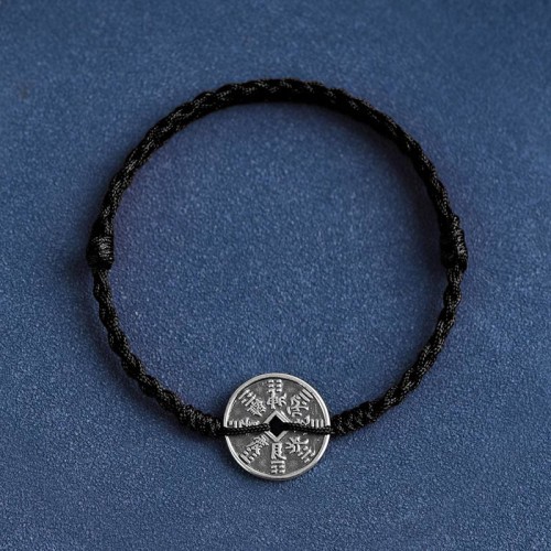 925 Sterling Silver Coin Protection Bracelet Anklet 925 Sterling Silver Coin Protection Bracelet Anklet