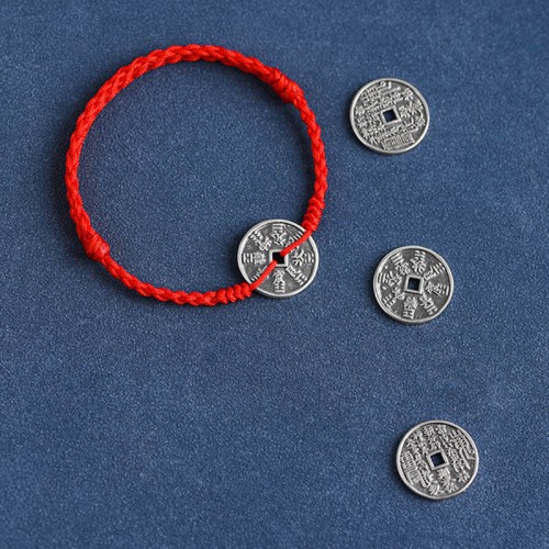 925 Sterling Silver Coin Protection Bracelet Anklet 925 Sterling Silver Coin Protection Bracelet Anklet