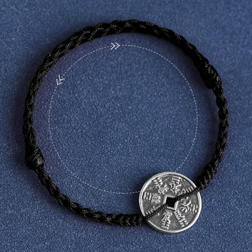 925 Sterling Silver Coin Protection Bracelet Anklet 925 Sterling Silver Coin Protection Bracelet Anklet