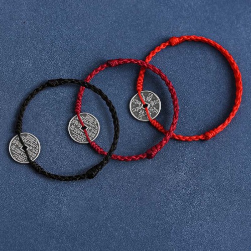 925 Sterling Silver Coin Protection Bracelet Anklet 925 Sterling Silver Coin Protection Bracelet Anklet
