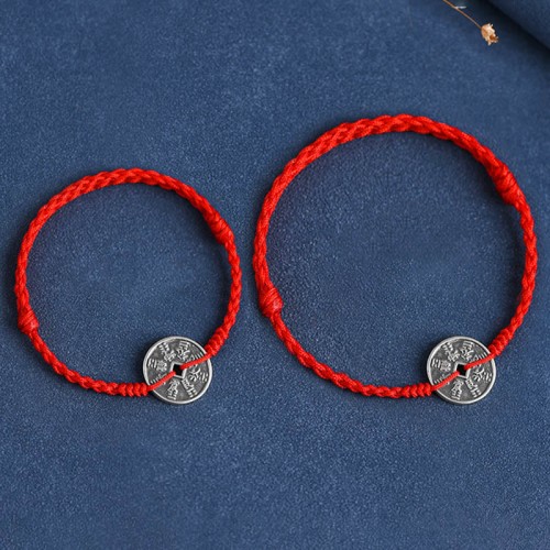 925 Sterling Silver Coin Protection Bracelet Anklet 925 Sterling Silver Coin Protection Bracelet Anklet