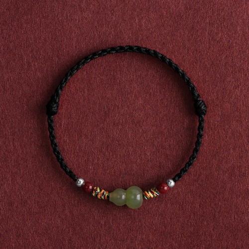 Natural Hetian Jade Gourd Protection Bracelet Anklet Natural Hetian Jade Gourd Protection Bracelet Anklet