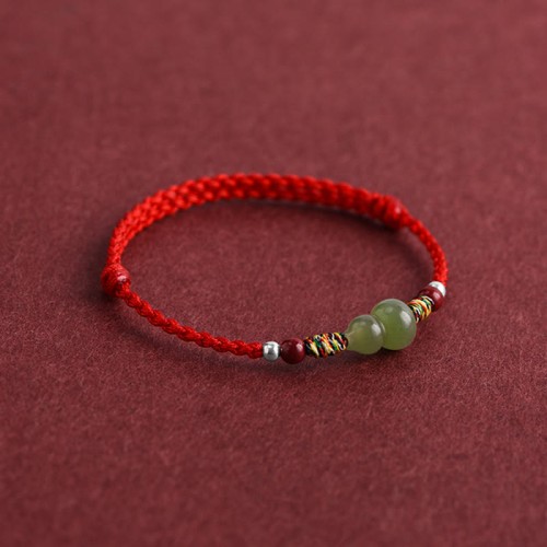 Natural Hetian Jade Gourd Protection Bracelet Anklet Natural Hetian Jade Gourd Protection Bracelet Anklet