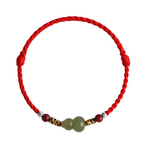 Natural Hetian Jade Gourd Protection Bracelet Anklet Natural Hetian Jade Gourd Protection Bracelet Anklet