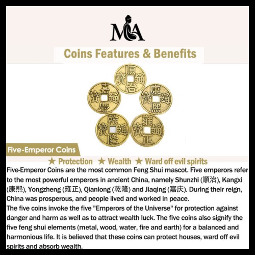925 Sterling Silver Five Emperor Coins Red String Bracelet Anklet 925 Sterling Silver Five Emperor Coins Red String Bracelet Anklet
