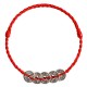 925 Sterling Silver Five Emperor Coins Red String Bracelet Anklet 925 Sterling Silver Five Emperor Coins Red String Bracelet Anklet