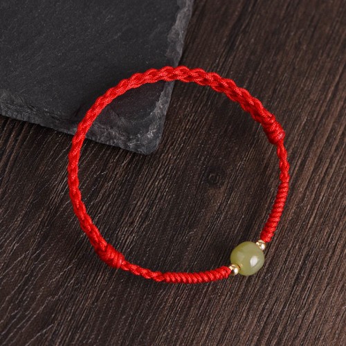 Natural Hetian Jade Gold Beads Protection Luck Bracelet Anklet Natural Hetian Jade Gold Beads Protection Luck Bracelet Anklet