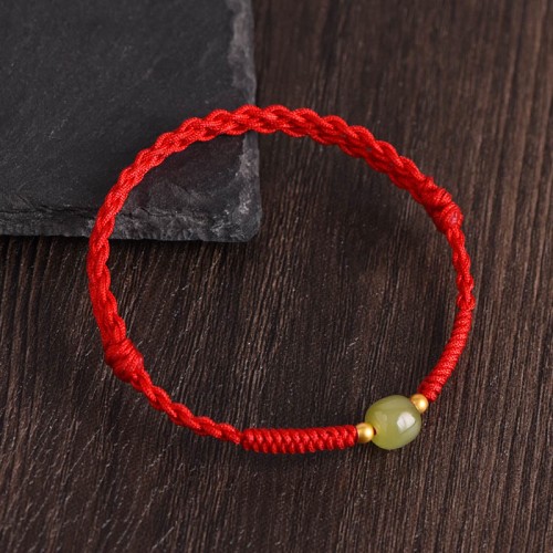 Natural Hetian Jade Gold Beads Protection Luck Bracelet Anklet Natural Hetian Jade Gold Beads Protection Luck Bracelet Anklet