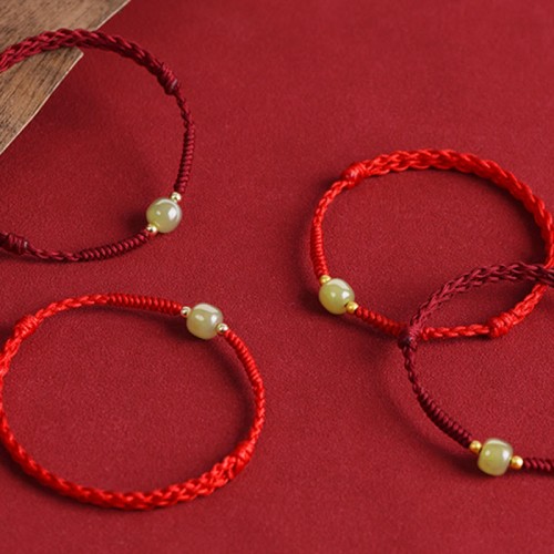 Natural Hetian Jade Gold Beads Protection Luck Bracelet Anklet Natural Hetian Jade Gold Beads Protection Luck Bracelet Anklet