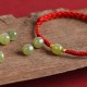 Natural Hetian Jade Gold Beads Protection Luck Bracelet Anklet Natural Hetian Jade Gold Beads Protection Luck Bracelet Anklet