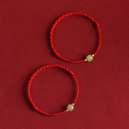 Natural Hetian Jade Gold Beads Protection Luck Bracelet Anklet Natural Hetian Jade Gold Beads Protection Luck Bracelet Anklet