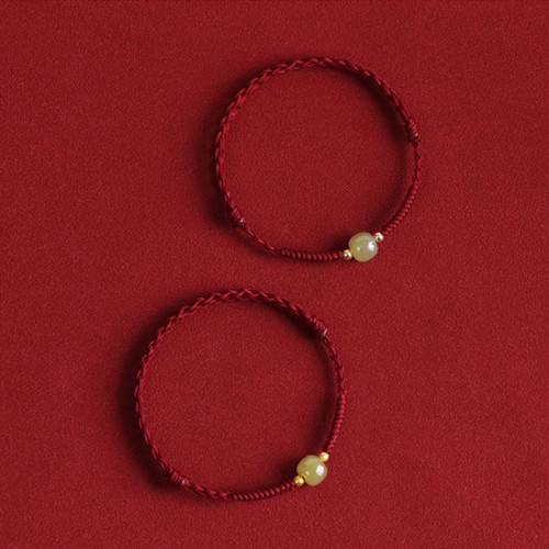 Natural Hetian Jade Gold Beads Protection Luck Bracelet Anklet Natural Hetian Jade Gold Beads Protection Luck Bracelet Anklet