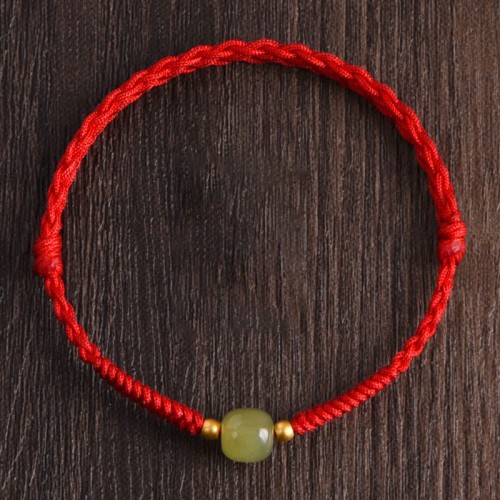 Natural Hetian Jade Gold Beads Protection Luck Bracelet Anklet Natural Hetian Jade Gold Beads Protection Luck Bracelet Anklet