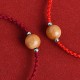 Natural Peach Wood Bead Luck Bracelet Anklet Natural Peach Wood Bead Luck Bracelet Anklet