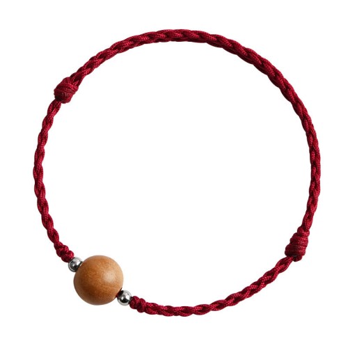 Natural Peach Wood Bead Luck Bracelet Anklet Natural Peach Wood Bead Luck Bracelet Anklet
