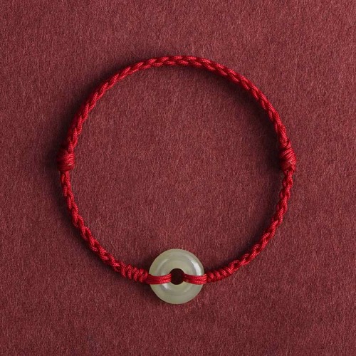 Natural Hetian Jade Peace Buckle Protection Bracelet Anklet Natural Hetian Jade Peace Buckle Protection Bracelet Anklet