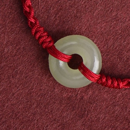 Natural Hetian Jade Peace Buckle Protection Bracelet Anklet Natural Hetian Jade Peace Buckle Protection Bracelet Anklet