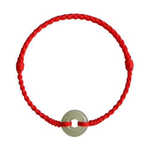 Natural Hetian Jade Peace Buckle Protection Bracelet Anklet Natural Hetian Jade Peace Buckle Protection Bracelet Anklet