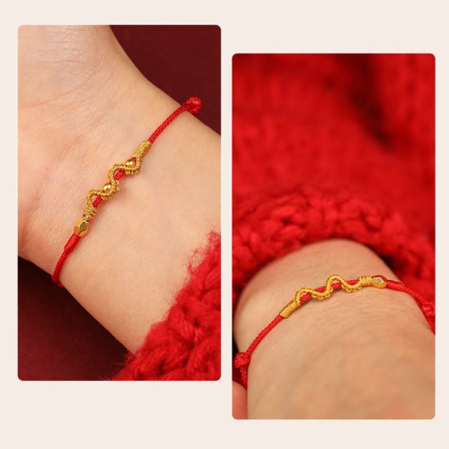 999 Gold Year of the Snake Luck Strength Bracelet Anklet 999 Gold Year of the Snake Luck Strength Bracelet Anklet