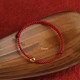 999 Gold Small Peace Buckle Red String Protection Anklet 999 Gold Small Peace Buckle Red String Protection Anklet