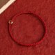 999 Gold Small Peace Buckle Red String Protection Anklet 999 Gold Small Peace Buckle Red String Protection Anklet
