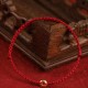 999 Gold Small Peace Buckle Red String Protection Anklet 999 Gold Small Peace Buckle Red String Protection Anklet