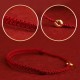 999 Gold Small Peace Buckle Red String Protection Anklet 999 Gold Small Peace Buckle Red String Protection Anklet