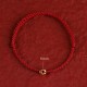 999 Gold Small Peace Buckle Red String Protection Anklet 999 Gold Small Peace Buckle Red String Protection Anklet