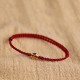 999 Gold Small Peace Buckle Red String Protection Anklet 999 Gold Small Peace Buckle Red String Protection Anklet