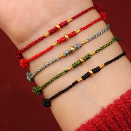 999 Gold Lucky Beads Protection Luck Bracelet Anklet 999 Gold Lucky Beads Protection Luck Bracelet Anklet