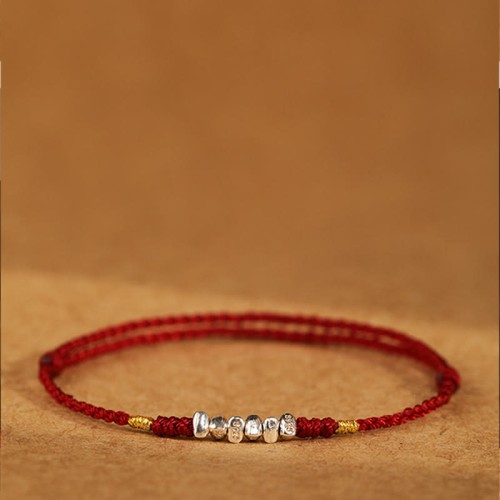 925 Sterling Silver Ultra-Thin Braided Luck Protection Anklet 925 Sterling Silver Ultra-Thin Braided Luck Protection Anklet