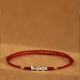 925 Sterling Silver Ultra-Thin Braided Luck Protection Anklet 925 Sterling Silver Ultra-Thin Braided Luck Protection Anklet