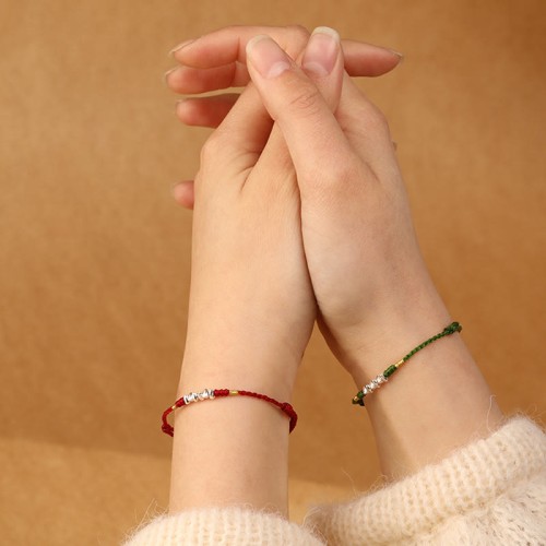 925 Sterling Silver Ultra-Thin Braided Luck Protection Anklet 925 Sterling Silver Ultra-Thin Braided Luck Protection Anklet