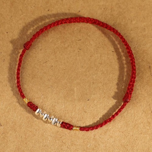 925 Sterling Silver Ultra-Thin Braided Luck Protection Anklet 925 Sterling Silver Ultra-Thin Braided Luck Protection Anklet