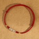 925 Sterling Silver Ultra-Thin Braided Luck Protection Anklet 925 Sterling Silver Ultra-Thin Braided Luck Protection Anklet