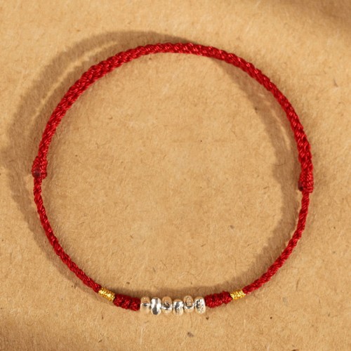 925 Sterling Silver Ultra-Thin Braided Luck Protection Anklet 925 Sterling Silver Ultra-Thin Braided Luck Protection Anklet