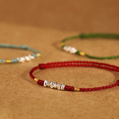 925 Sterling Silver Ultra-Thin Braided Luck Protection Anklet 925 Sterling Silver Ultra-Thin Braided Luck Protection Anklet