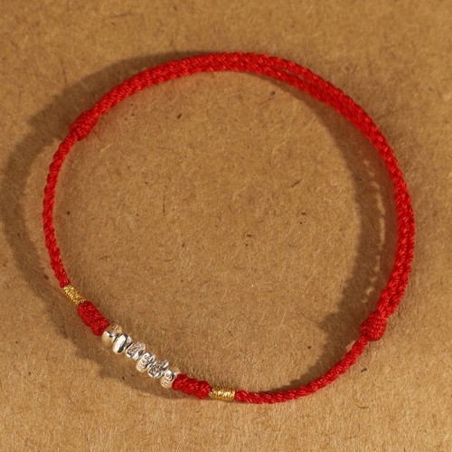 925 Sterling Silver Ultra-Thin Braided Luck Protection Anklet 925 Sterling Silver Ultra-Thin Braided Luck Protection Anklet
