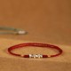 925 Sterling Silver Ultra-Thin Braided Luck Protection Anklet 925 Sterling Silver Ultra-Thin Braided Luck Protection Anklet