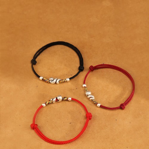 Red String 999 Sterling Silver Year of the Snake Anklet Red String 999 Sterling Silver Year of the Snake Anklet