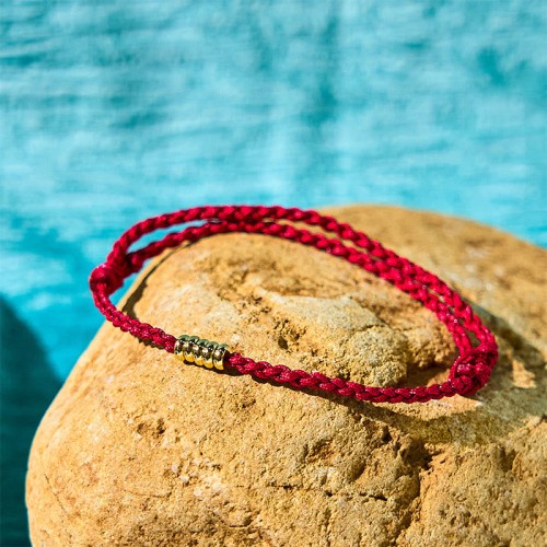 925 Sterling Silver Lucky Golden Bead Bracelet Anklet 925 Sterling Silver Lucky Golden Bead Bracelet Anklet