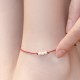 925 Sterling Silver Three Beads Protection String Anklet 925 Sterling Silver Three Beads Protection String Anklet