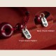 Handmade Cinnabar Peace Buckle Charm Blessing Bracelet Anklet Handmade Cinnabar Peace Buckle Charm Blessing Bracelet Anklet