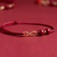 Cinnabar Blessing Red String 14K Gold Infinity Symbol Anklet Cinnabar Blessing Red String 14K Gold Infinity Symbol Anklet