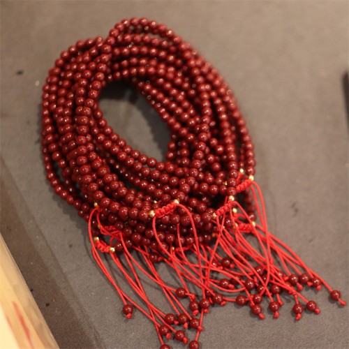 Natural Cinnabar Blessing Red String Bracelet Anklet Natural Cinnabar Blessing Red String Bracelet Anklet