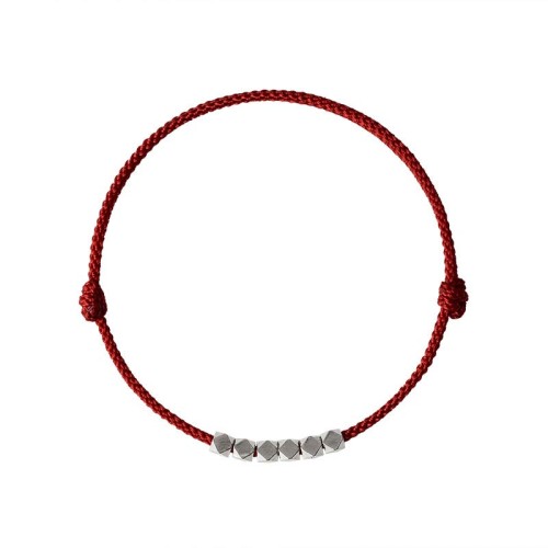 925 Sterling Silver Red String Braid Anklet 925 Sterling Silver Red String Braid Anklet