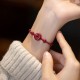 Handmade Cinnabar Peace Buckle Charm Blessing Bracelet Anklet Handmade Cinnabar Peace Buckle Charm Blessing Bracelet Anklet